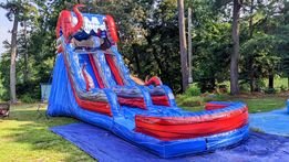21' OCEAN BATTLE WATERSLIDEBest for ages 5+Size 37'L x 15'W x 21'H