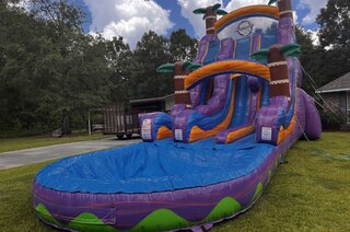 24 Ft Double Tropical WaterslideBest for ages 6+