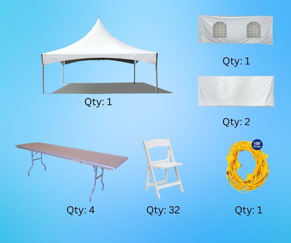 Premium 20x20 High Peak Wedding Package. Inc Lighting Upgraded Chairs & Tent Sidewalls Premium 20x20 High Peak Wedding Package. Inc Lighting Upgraded Chairs & Tent Sidewalls