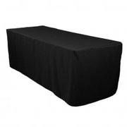 156' Black Rectangle Polyester TableCloth