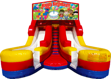 Double Splash 16' Slide Happy Birthday Double Splash 16' Slide Happy Birthday
