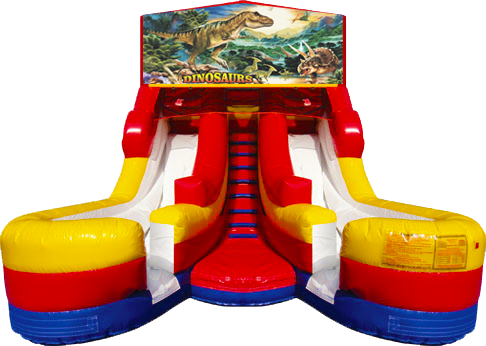 Dinosaur 16' Dual Lane Dry Slide Dinosaur 16' Dual Lane Dry Slide