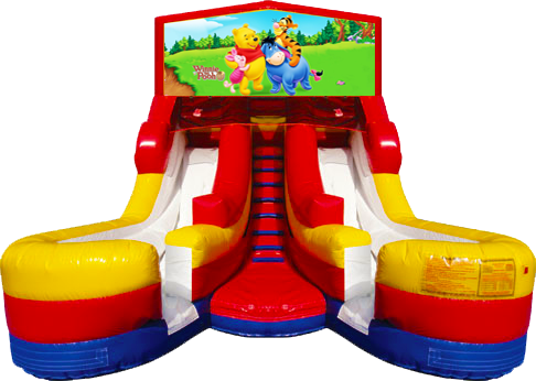 Winnie The Pooh 16' Dual Lane Dry Slide Winnie The Pooh 16' Dual Lane Dry Slide