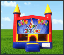 Happy Birthday Hat 13x13 Castle Bouncer