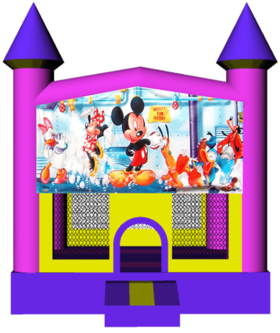 Mickey Mouse Pink Castle 13x13 Bouncer