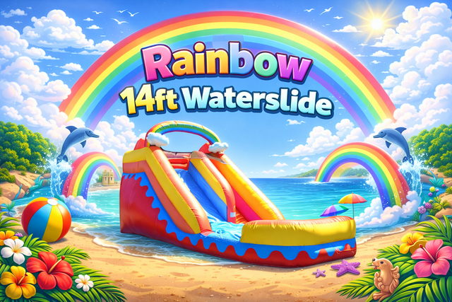 14 ft Water Slide with Rainbow 14 ft Water Slide with Rainbow