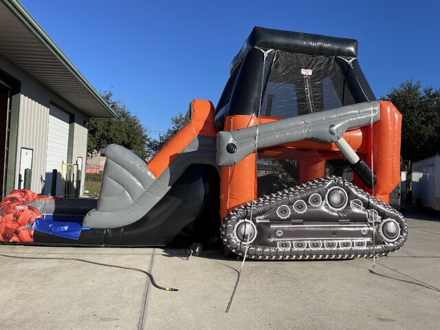 Construction zone wet or dry bounce house w/slide Construction zone wet or dry bounce house w/slide