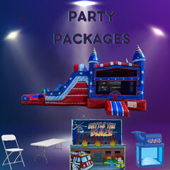 Stars and stripes dual lane party package 