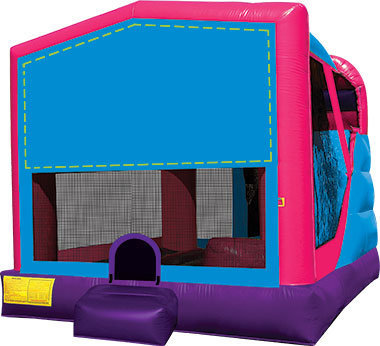 Military 4in1 pink and purple combo bounce house
