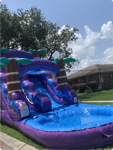18ft purple splash Tropical slide 18ft purple splash Tropical slide