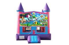Super Mario pink and purple bounce house