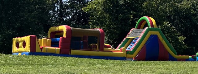 2 Piece 18ft Slide & Obstacle Course DRY