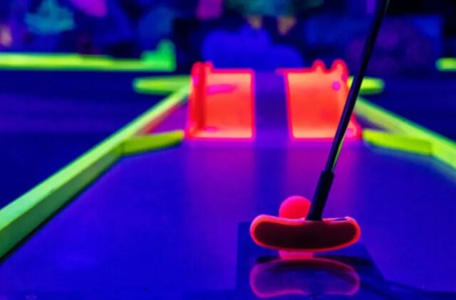 Black Light Mini Golf - 18 Holes Black Light Mini Golf - 18 Holes