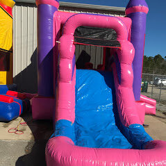 Slide from Pink Combo bounce house