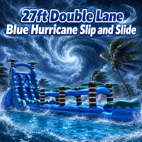 27 ft Double Blue Hurricane w/Slip and Slide 27 ft Double Blue Hurricane w/Slip and Slide