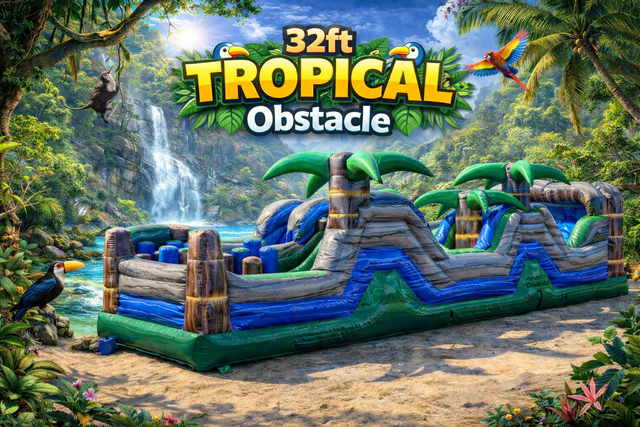 32 Ft Tropical Obstacle Course 32 Ft Tropical Obstacle Course