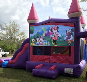 Pink Castle Minnie Mouse Combo Bounce House Pink Castle Minnie Mouse Combo Bounce House