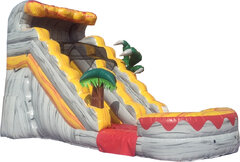 16' T-REX WATERSLIDE Best for ages 4+Size 24'L x 10'W x 16'H