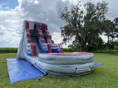 <b><font color=red><b>16 FT TITANIUM WATER SLIDE</font><br><small>Best for ages 4+<br><font color = blue>Size 24'L X 13'W X 16'H</font></b></small> <marquee behavior=