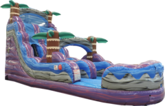<b><font color=red><b>19 FT PURPLE HURRICANE WATER SLIDE </font><br><small>Best for ages 5+<br><font color = blue>Size 32'L X 11'W X 19'H</font></b>