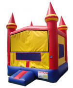 <b><font color=red><b>Small Red Yellow Blue Bounce Castle</font><br><small>Best for ages 2+<br><font color = blue>Size 13'L x 13'W x 15'H</font></b>
