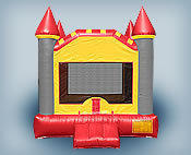 Grey and Red Bounce HouseBest for ages 2+Size 13'W X 13'L X 15'H  ***Popular Unit***