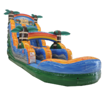<b><font color=red><b>19 FT TIKI PLUNGE W/ POOL</font><br><small>Best for ages 5+<br><font color = blue>Size 32'L X 11'W X 19'H</font></b></small>