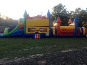 51 FT Obstacle Course with Castle Bounce and Waterslide 103/103A 51 FT Obstacle Course with Castle Bounce and Waterslide 103/103A