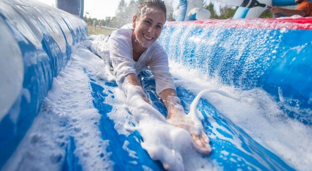 Foam Party w/ Rainbow Slip n Slide