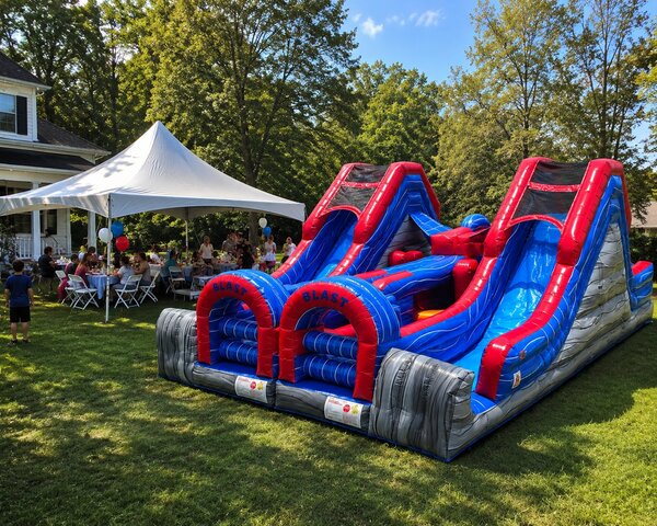 rent and obstacle course today in maine and new hampshire