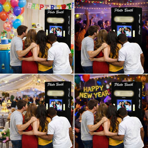 photo booth rental setup in Maine wedding reception venue