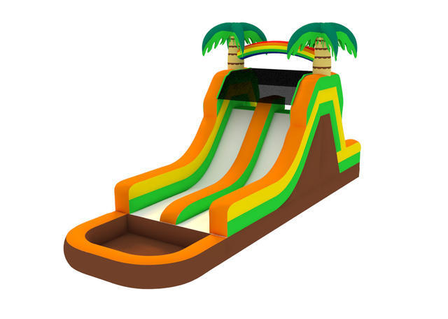 Two Lane Tropical Splash Waterslide Two Lane Tropical Splash Waterslide