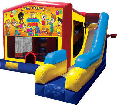 Happy Birthday Super Bounce-n-Slide combo Happy Birthday Super Bounce-n-Slide combo