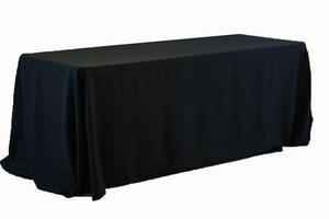 Black Table Linens 6FT or 8FT  tables