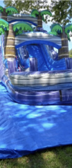 16' Tall Wet Slide with Pool with Palm Trees