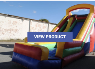 18' Tall Dry Slide red and blue