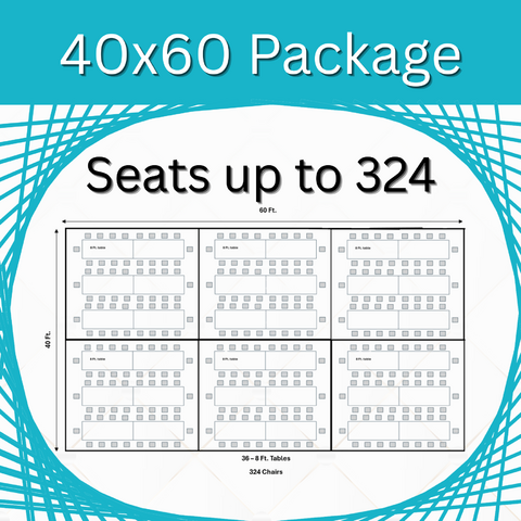 60 x 40 High Peak Package (Seats 324) 60 x 40 High Peak Package (Seats 324)