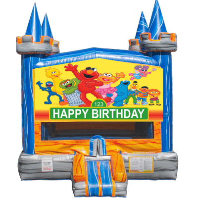 (25) Sesame Street Blue Blaze Bounce House (25) Sesame Street Blue Blaze Bounce House