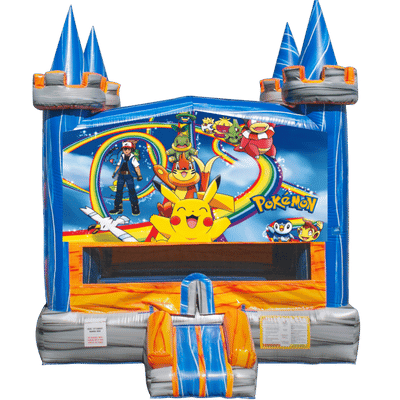 (25) Pokemon Blue Blaze Bounce House (25) Pokemon Blue Blaze Bounce House