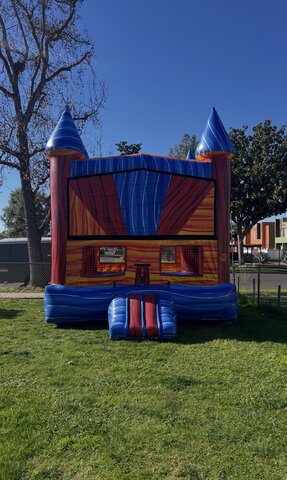LUCKY PRIMARY BOUNCE HOUSE WITH MINI BOUASKETBALL HOOP LUCKY PRIMARY BOUNCE HOUSE WITH MINI BOUASKETBALL HOOP
