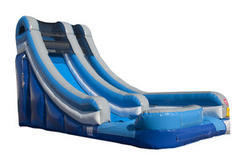 18 ft blue slide - dry 18 ft blue slide - dry