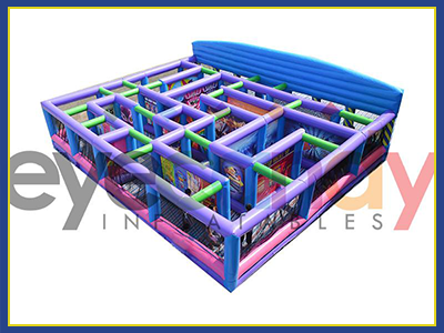 Above view of the Fun House Maze as a nice configuration perfect for kids and adults alike.