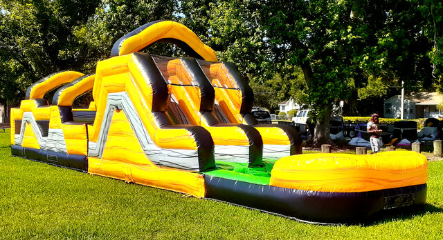 *NEW 50ft WET Orange Crush Two Lane Obstacle Course - UNIT 405 + 445 + 604 *NEW 50ft WET Orange Crush Two Lane Obstacle Course - UNIT 405 + 445 + 604