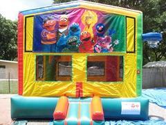Sesame Street 2 in 1 Multi-Colored Bounce w/Hoops - UNIT #112