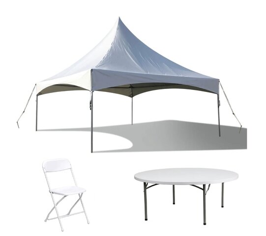 20x20 High Peak Tent Tables Chairs Package 20x20 High Peak Tent Tables Chairs Package