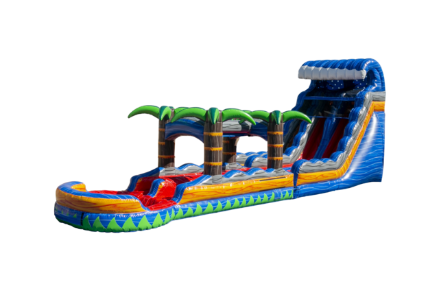 18ft tropical tsunami slide + slip and slide