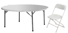 Round tables combo (1 table and 6 chairs)