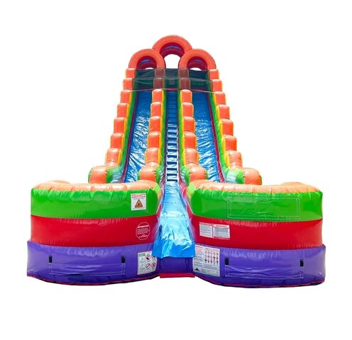 24' Dual Lane Rainbow Rush Slide Wet/Dry 24' Dual Lane Rainbow Rush Slide Wet/Dry