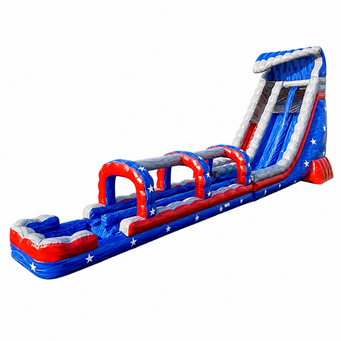 27ft Patriotic Crush Dual Water Slide 16-27-01 27ft Patriotic Crush Dual Water Slide 16-27-01