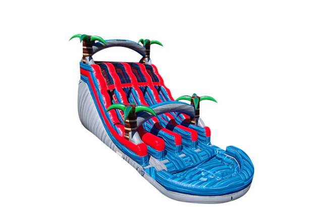 18 Ft Tropical Pool Side Slide 18 Ft Tropical Pool Side Slide